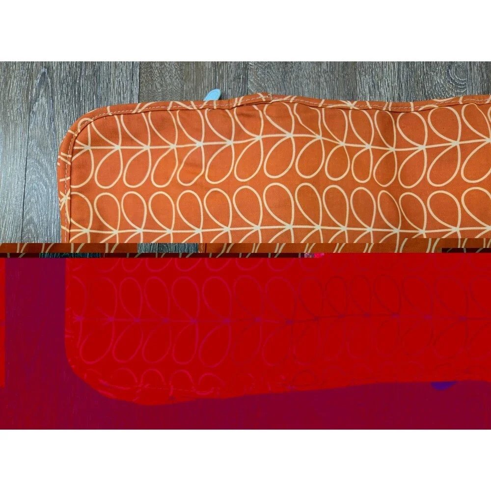 Orla Kiely Etc Orange Geometric Design Hanging Toiletry Travel Toiletries Bag